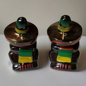 Vintage Tilso Siesta Sleeping Mexican Sombrero Salt Pepper Shakers Southwest